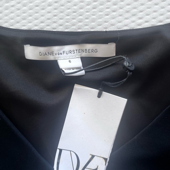 Diane Von Furstenberg Elegant Black Midi Dress NWT - Picture 7 of 10